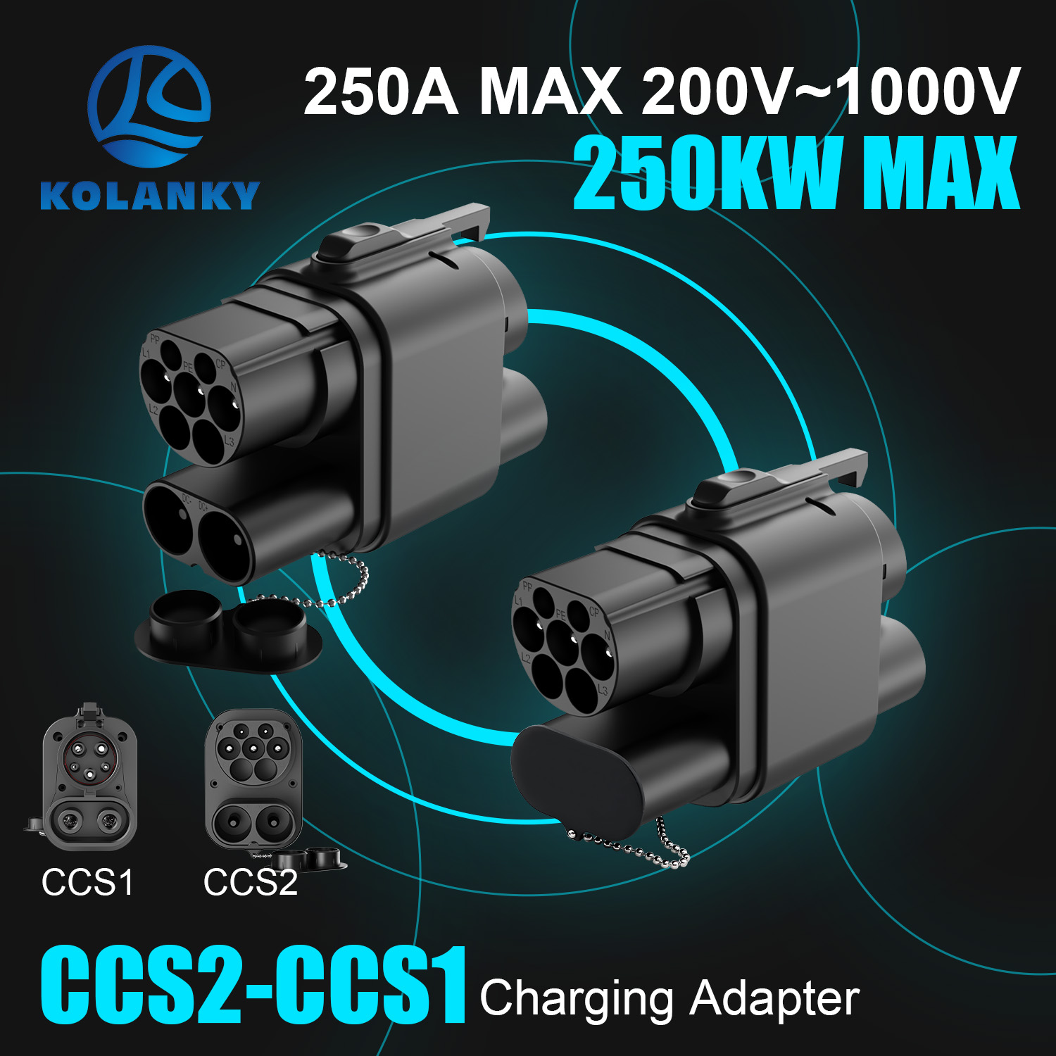 Ev Charger Adapter - Adapter ładowarki Kolanky EV CCS2 na